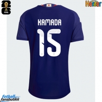 Japan Daichi Kamada #15 Hjemmedrakt EM 2024 Kortermet
